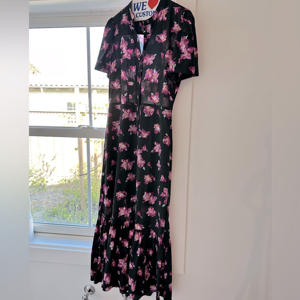 A.L.C floral dress with short sleeves.